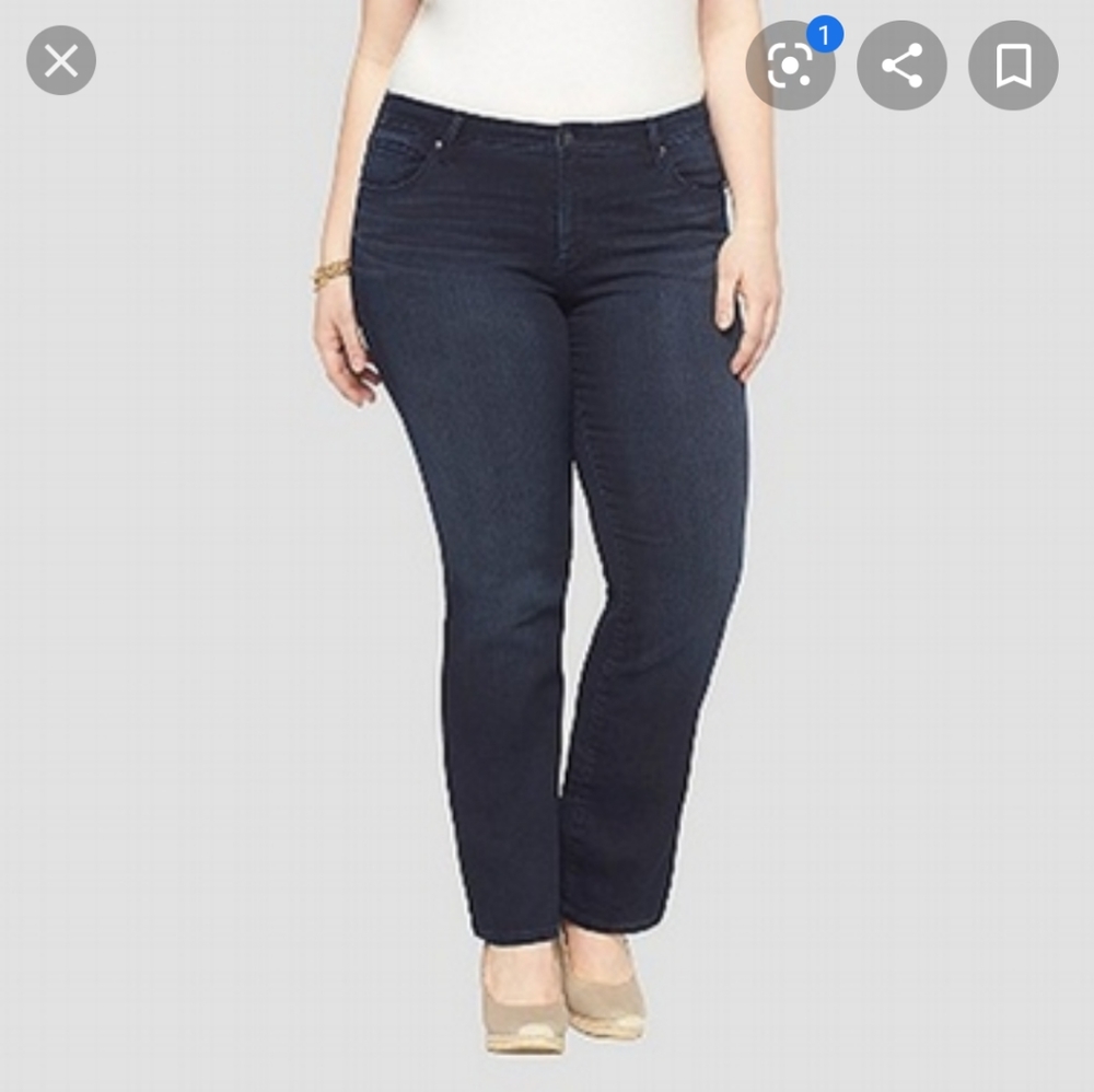 Ava & Viv Super Stretch Dark Wash Bootcut 18W
